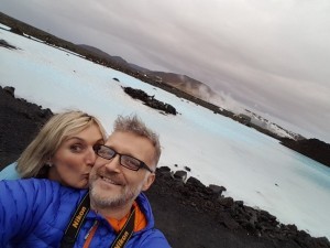 An image of Martin leslie with wife Tracey in Iceland.