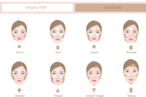 An illustrated infogrpahic showing you how to contour your face.