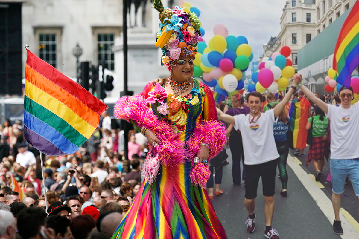 A collage image of London In Pride 2017 photos.