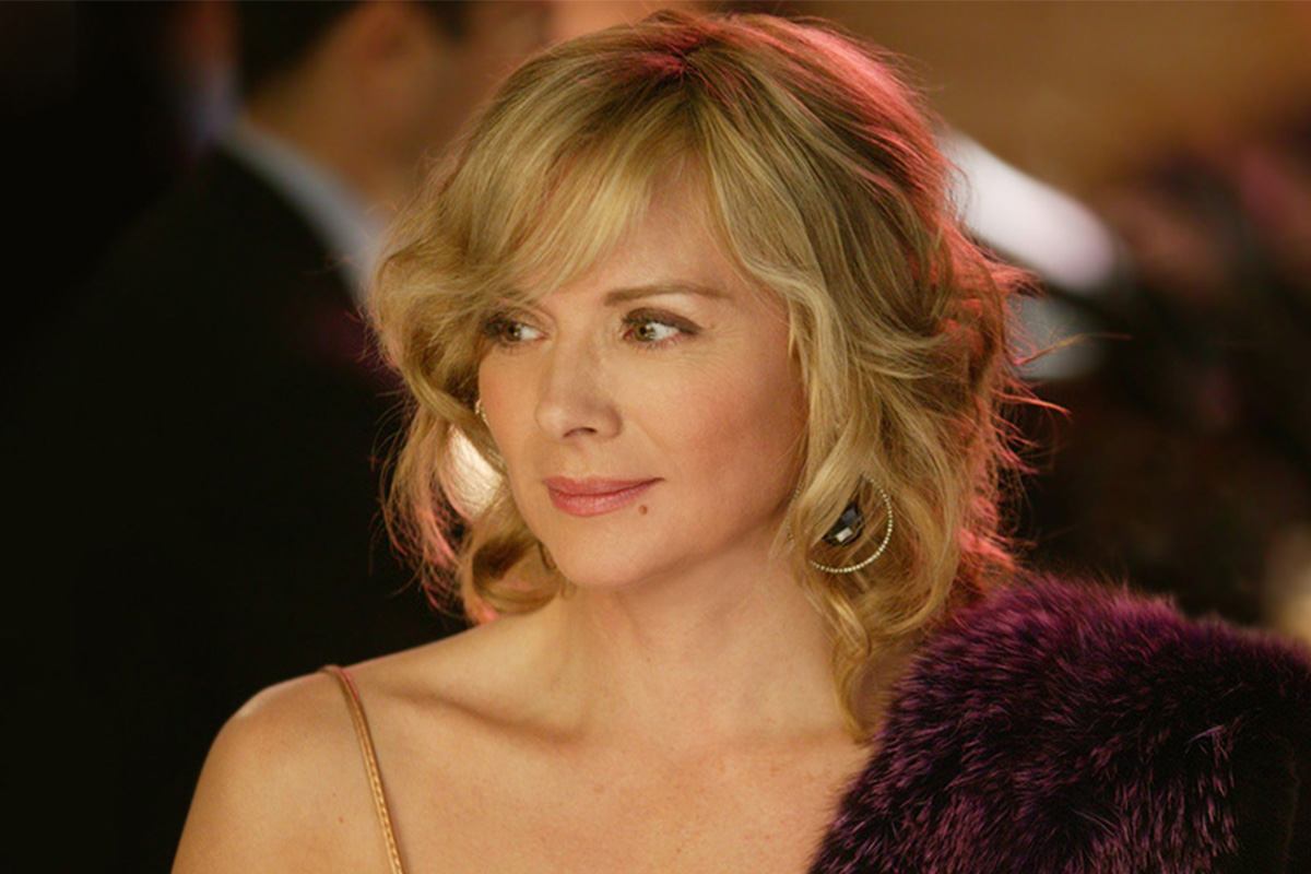 An image of 61-year-old positive ageing advocate Kim Cattrall in Sex and the City 2, playing Samantha Jones