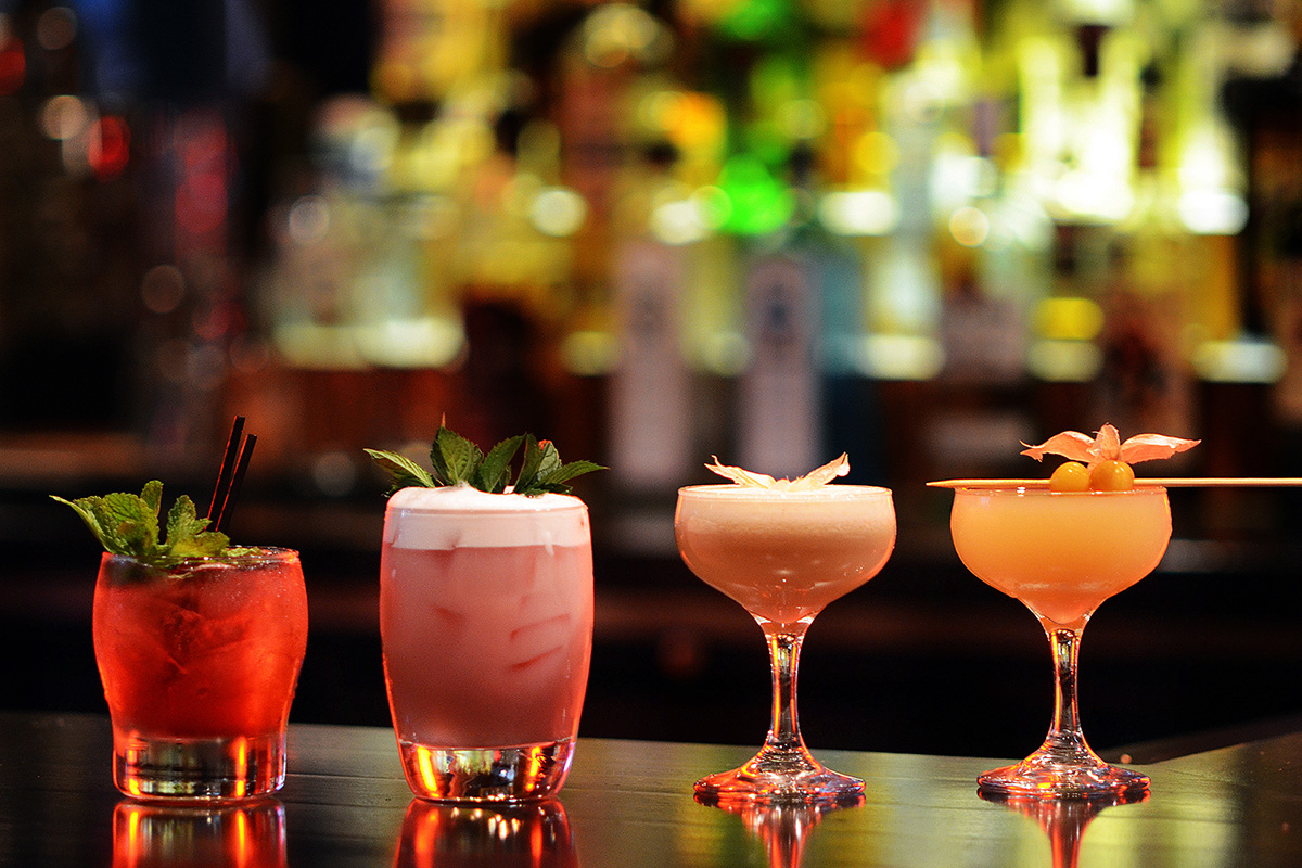 An image of a selection of delicious gin cocktails.