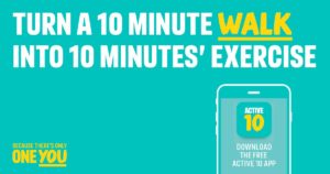 An image of the fitness 10 app campaign.