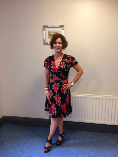 An image of the #ageamazing Debbie Quinn in a summer dress.