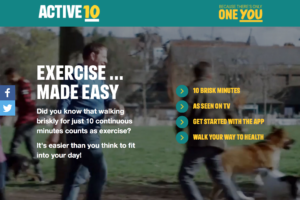 An image of the active 10 homepage.