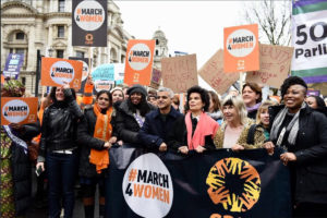 #March4Women in London for International Women's Day