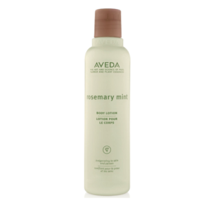 avid rosemary mint body lotion bottle green bottle with brown lid