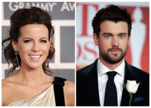 collage of two pics of celebrity couple jack Whitehall
