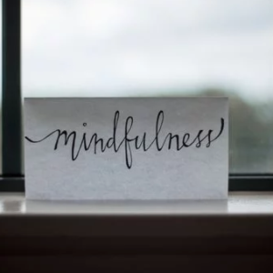 hand written mindfulness sign