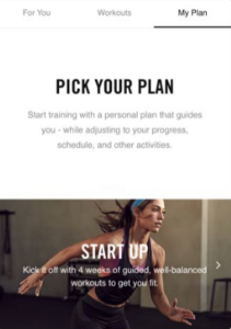 pick your plan and image of a woman running