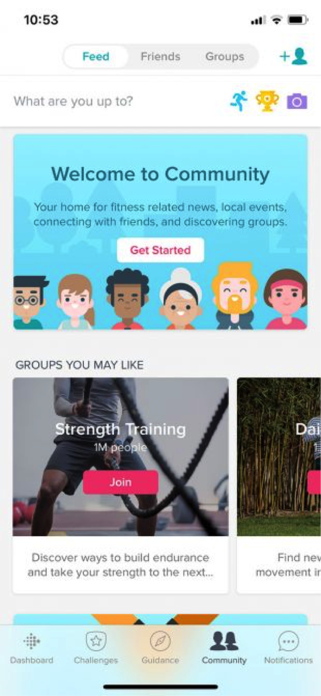community app to start your fitness journey