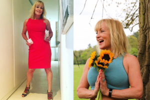 collage of Louise chatting about her Peri and Menopause journey