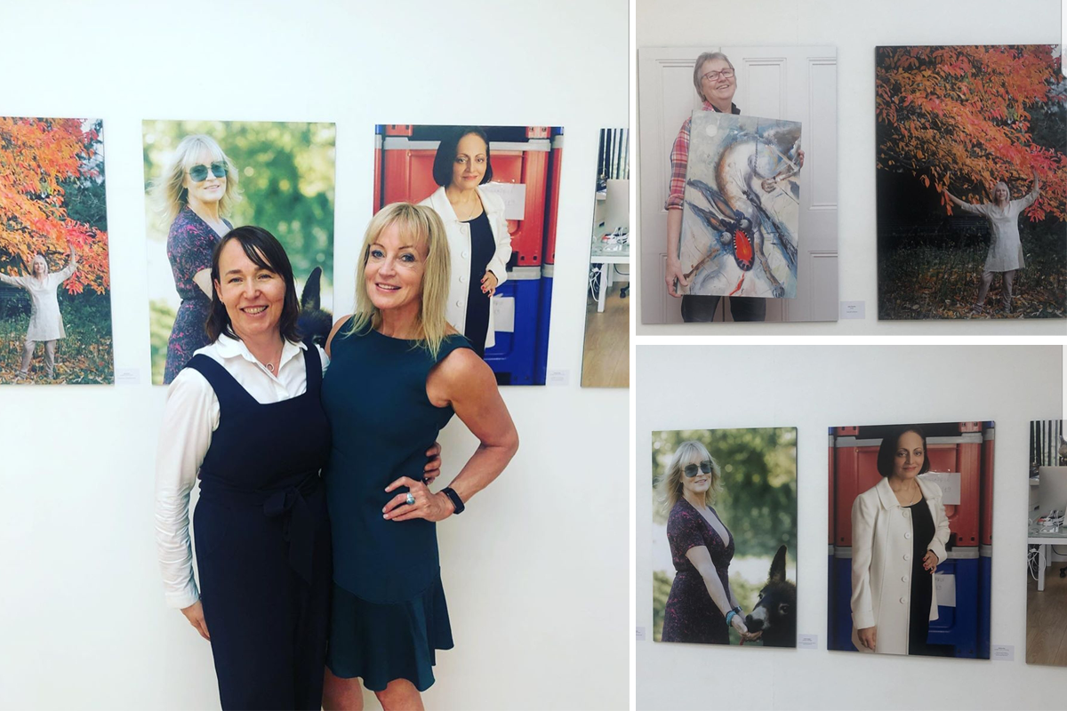 two women posing at an art gallery infant of images of inspirational women