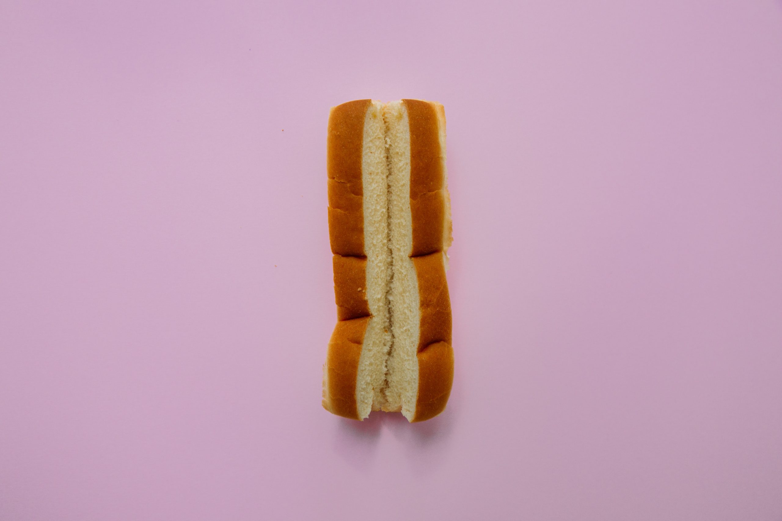 bread roll with purple background